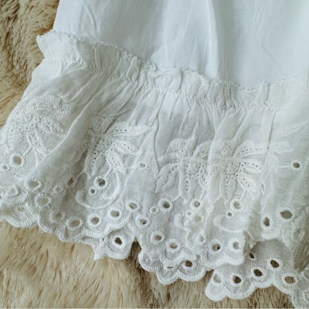 Anthropologie Love The Label Paige embroidered top blouse white size S - Picture 10 of 13